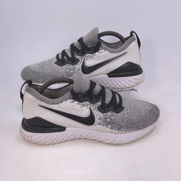 Nike Epic React Flyknit 2 Athletic Lace Up Shoe Mens Size 9 BQ8928-101 Gray - Picture 6 of 10